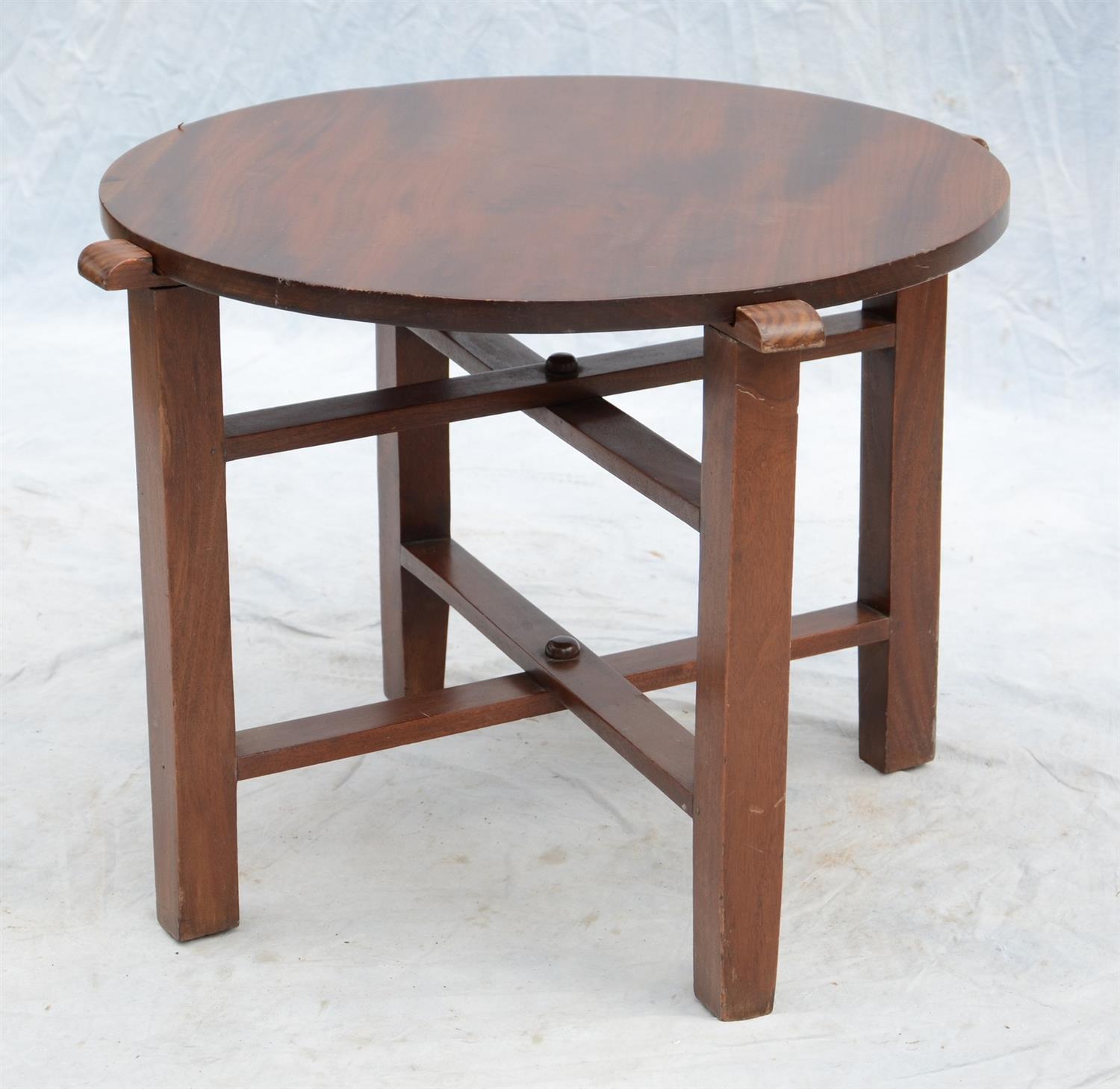 Appraisal: Danish Teak Two-Part Folding Occasional Table - diameter h