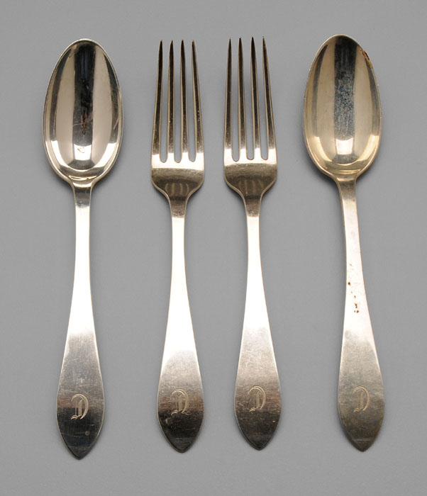 Appraisal: Tiffany Queen Anne Sterling Flatware American th century twelve -