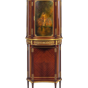 Appraisal: A Louis XVI Style Gilt Bronze Mounted Vernis Martin Cabinet