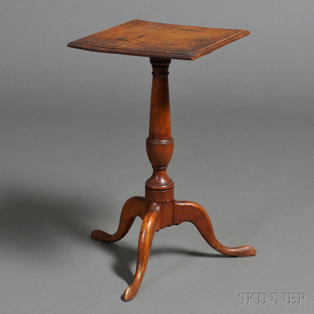 Appraisal: Maple Candlestand probably Massachusetts late th century the square top