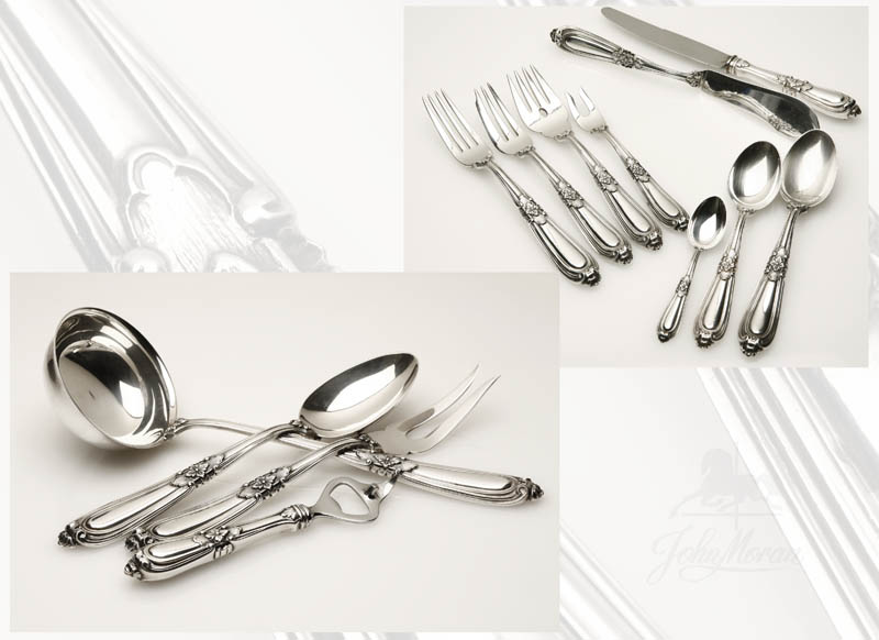 Appraisal: A Buccellati sterling 'Esteval' flatware service A Buccellati sterling 'Esteval'