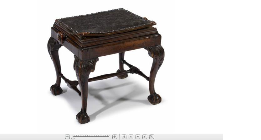 Appraisal: George II carved walnut piano stoolmid th century with alterations