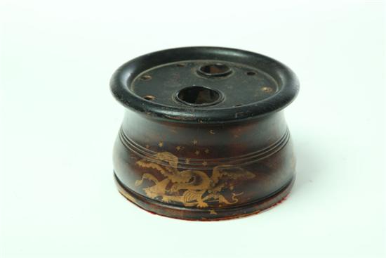 Appraisal: SILLIMAN DECORATED INKWELL Labeled for S Silliman Co Chester Connecticut