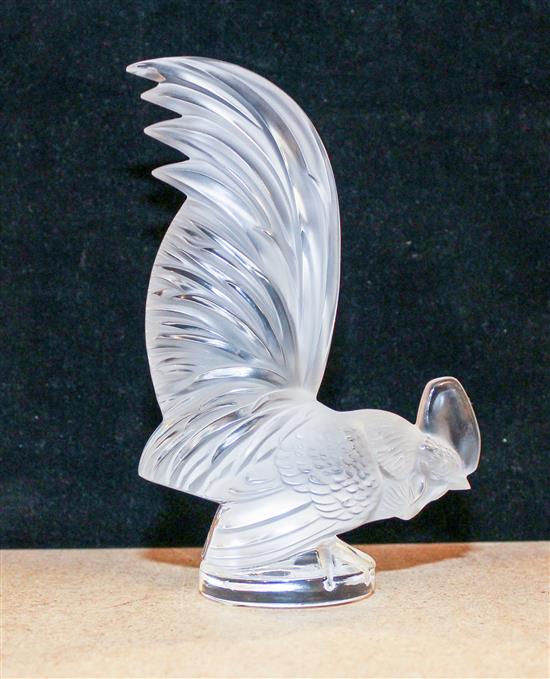 Appraisal: Sale Lot A Lalique Molded and Frosted Glass Mascot Coq