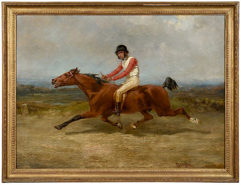 Appraisal: Robert Henry Roe British Douglas A Racehorse with Rider Up