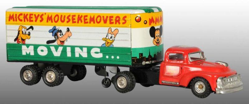 Appraisal: Walt Disney Linemar Mickey Mouse Moving Van Toy Description Japanese