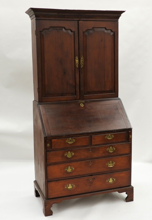 Appraisal: C AMERICAN MAHOGANY SECRETARY DESK Maryland Late th- Early th