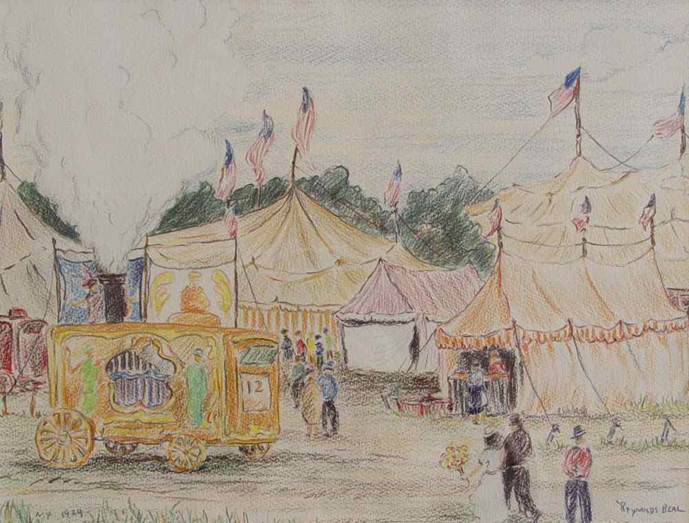 Appraisal: BEAL Reynolds - ''The Circus New York '' Colored Crayon