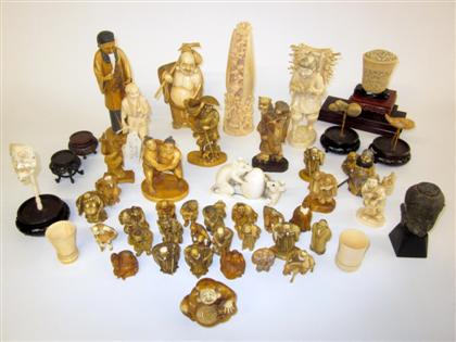 Appraisal: Good collection of Japanese and Chinese ivories th century and