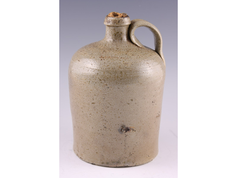 Appraisal: NC Pottery J D Craven Jug salt glaze one applied