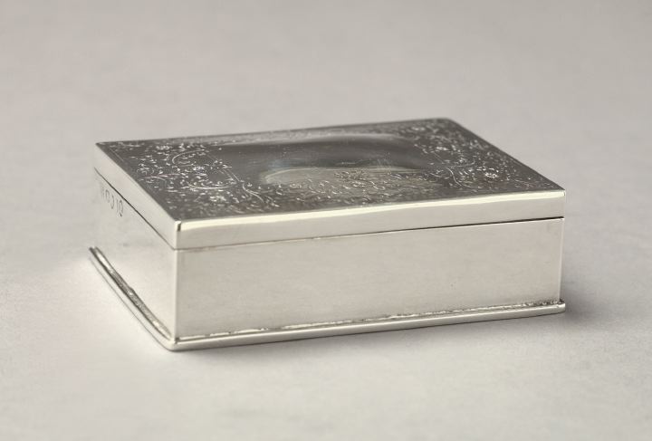 Appraisal: Georgian Sterling Silver Tobacco Box London maker possibly John Edwards