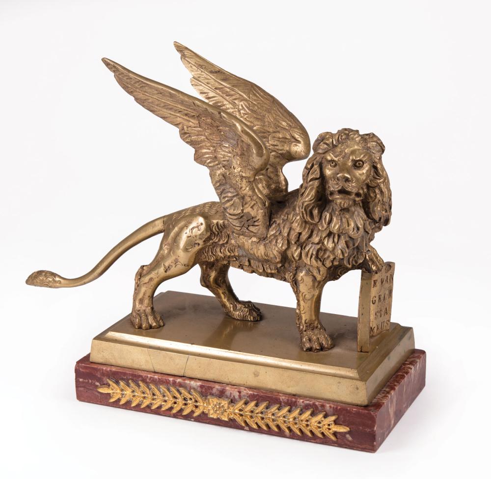 Appraisal: Continental Bronze Figure of the Lion of St Mark rouge