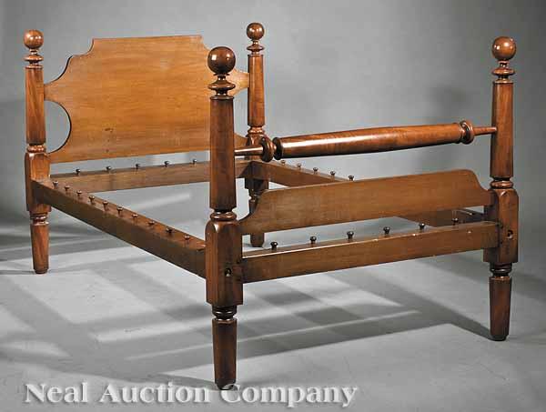 Appraisal: A Pair of American Classical Cherrywood Beds early th c