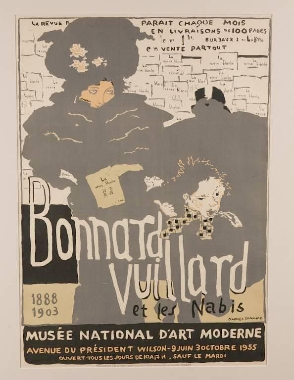 Appraisal: Bonnard Vuillard et les Nabis exhibition poster Mourlot Studios Paris