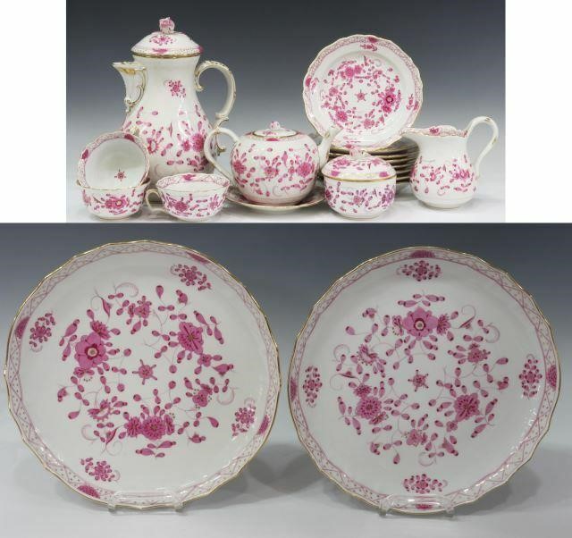 Appraisal: lot of Meissen porcelain tea and coffee service in the