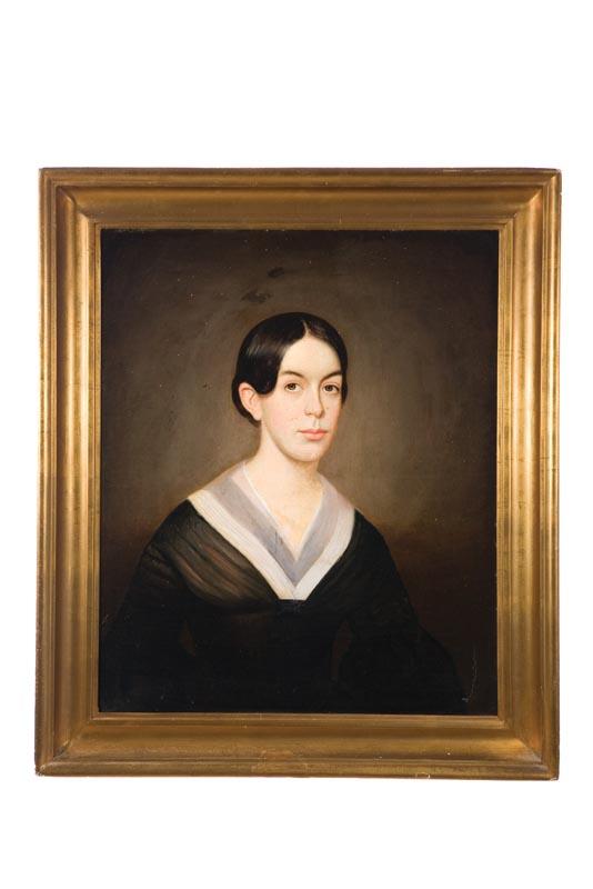 Appraisal: PORTRAIT OF A LADY AMERICAN ND QUARTER- TH CENTURY Oil