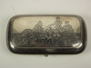 Appraisal: RUSSIAN NIELLO CIGARETTE CASE - s Moscow marked clamshell cheroot