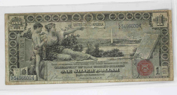 Appraisal: Educational Large Note Silver Certificate G VG