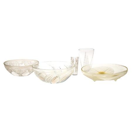 Appraisal: Group of Lalique Molded Glass Articles Estimate -