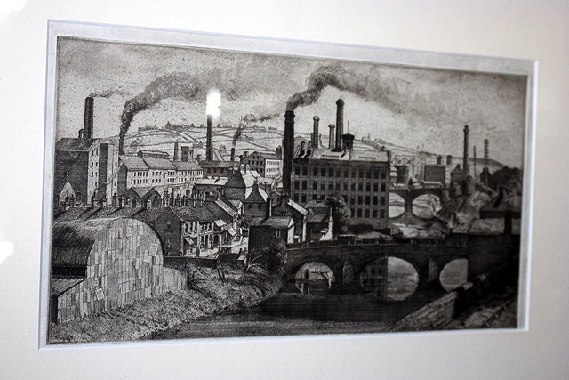 Appraisal: TH CENTURY ENGLISH SCHOOL ETCHING OF AN INDUSTRIAL LANDSCAPE unsigned