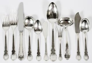 Appraisal: LUNT STERLING MODERN VICTORIAN FLATWARE SET PCS LUNT STERLING MODERN