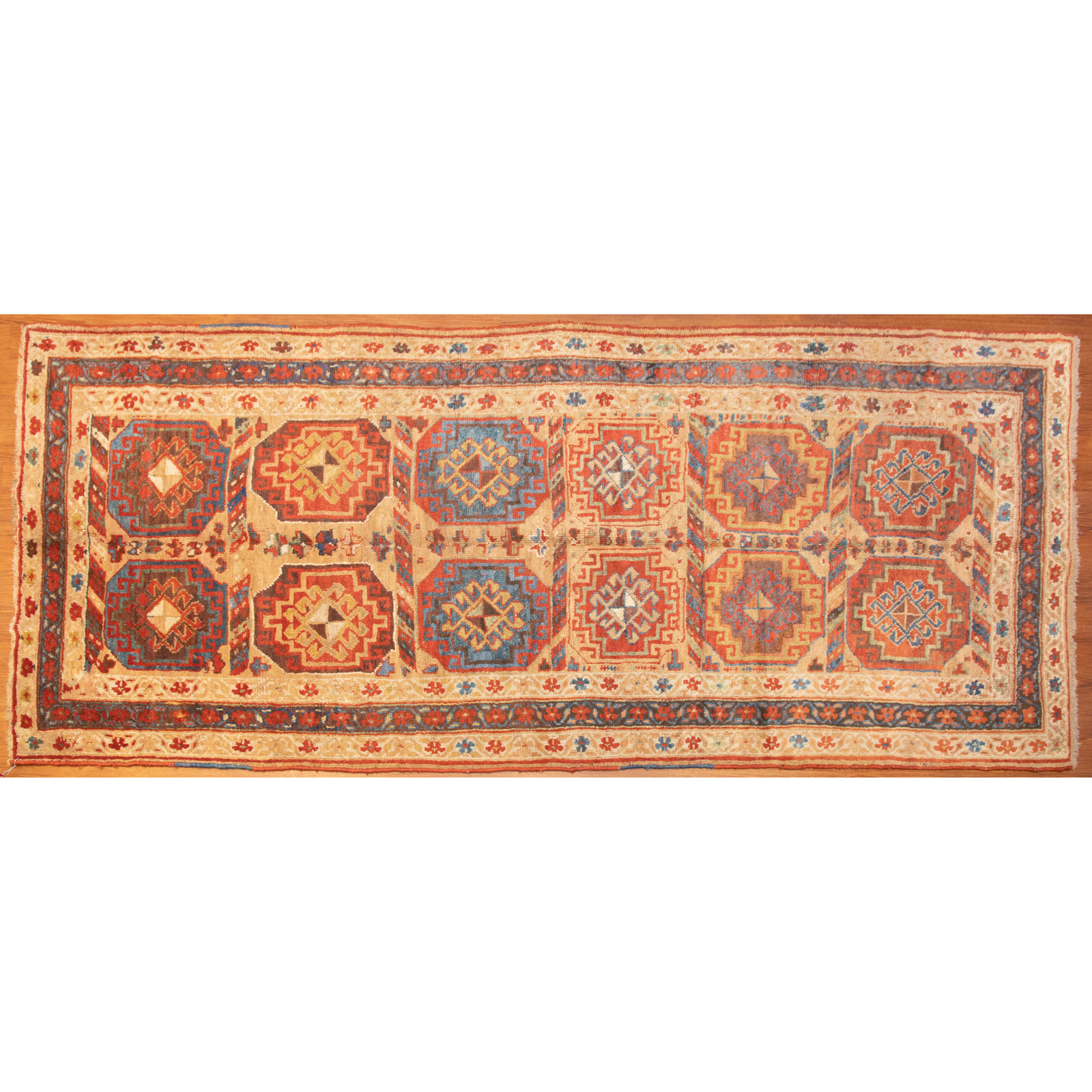 Appraisal: ANTIQUE KAZAK RUG CAUCASUS X First quarter- th century hand-knotted