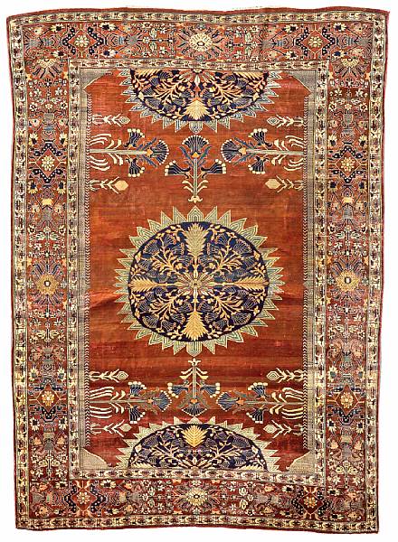 Appraisal: A Silk Heriz rug Northwest Persia late th century size