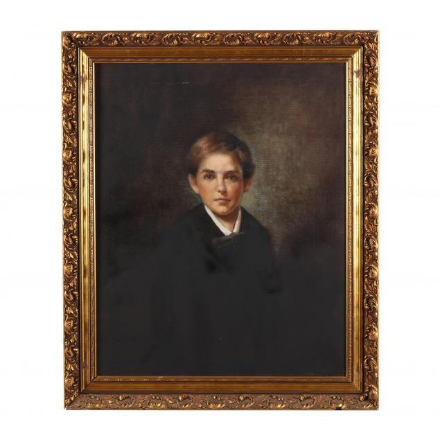 Appraisal: AMERICAN SCHOOL MID- TH CENTURY PORTRAIT OF A BOY Oil