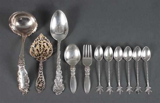 Appraisal: Assorted American sterling silver flatware and serving pieces Gorham and