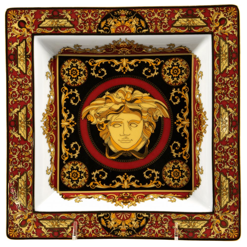 Appraisal: ROSENTHAL FOR VERSACE MEDUSA PORCELAIN DISH -inch square dish marked