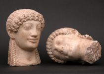 Appraisal: A Pair Of Marble Export Heads th Century th century