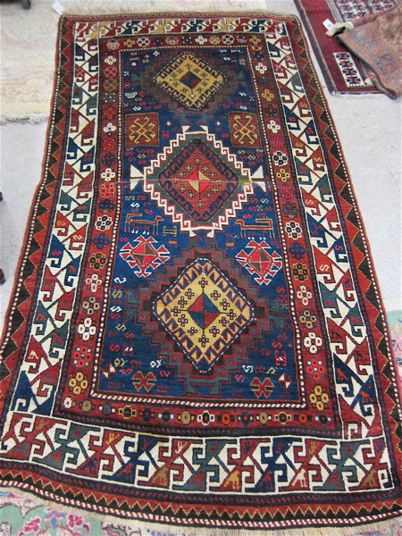 Appraisal: SEMI-ANTIQUE SOUTH RUSSIAN CAUCASIAN AREA RUG hand knotted in a