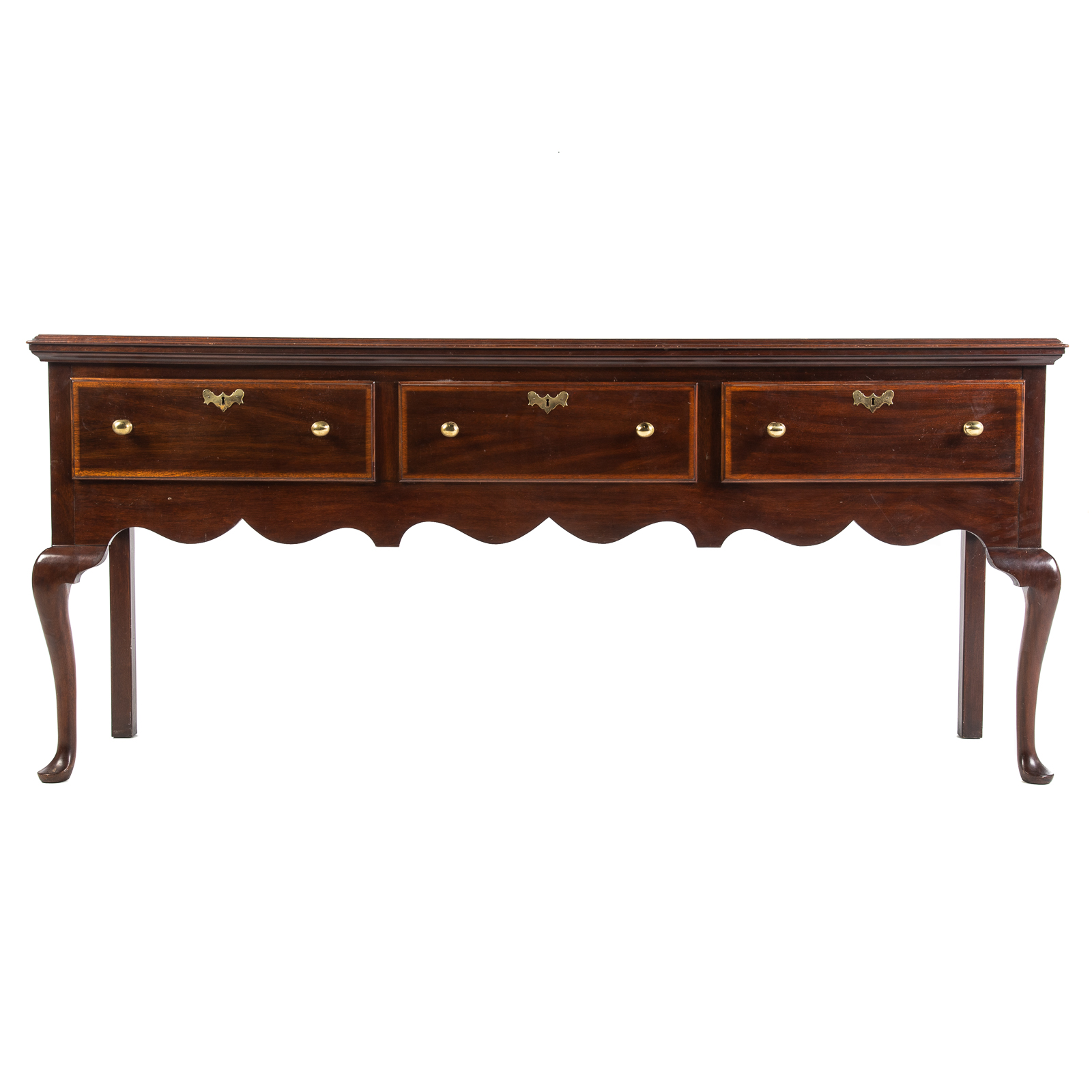 Appraisal: HENKEL HARRIS QUEEN ANNE STYLE MAHOGANY SIDEBOARD Third quarter th