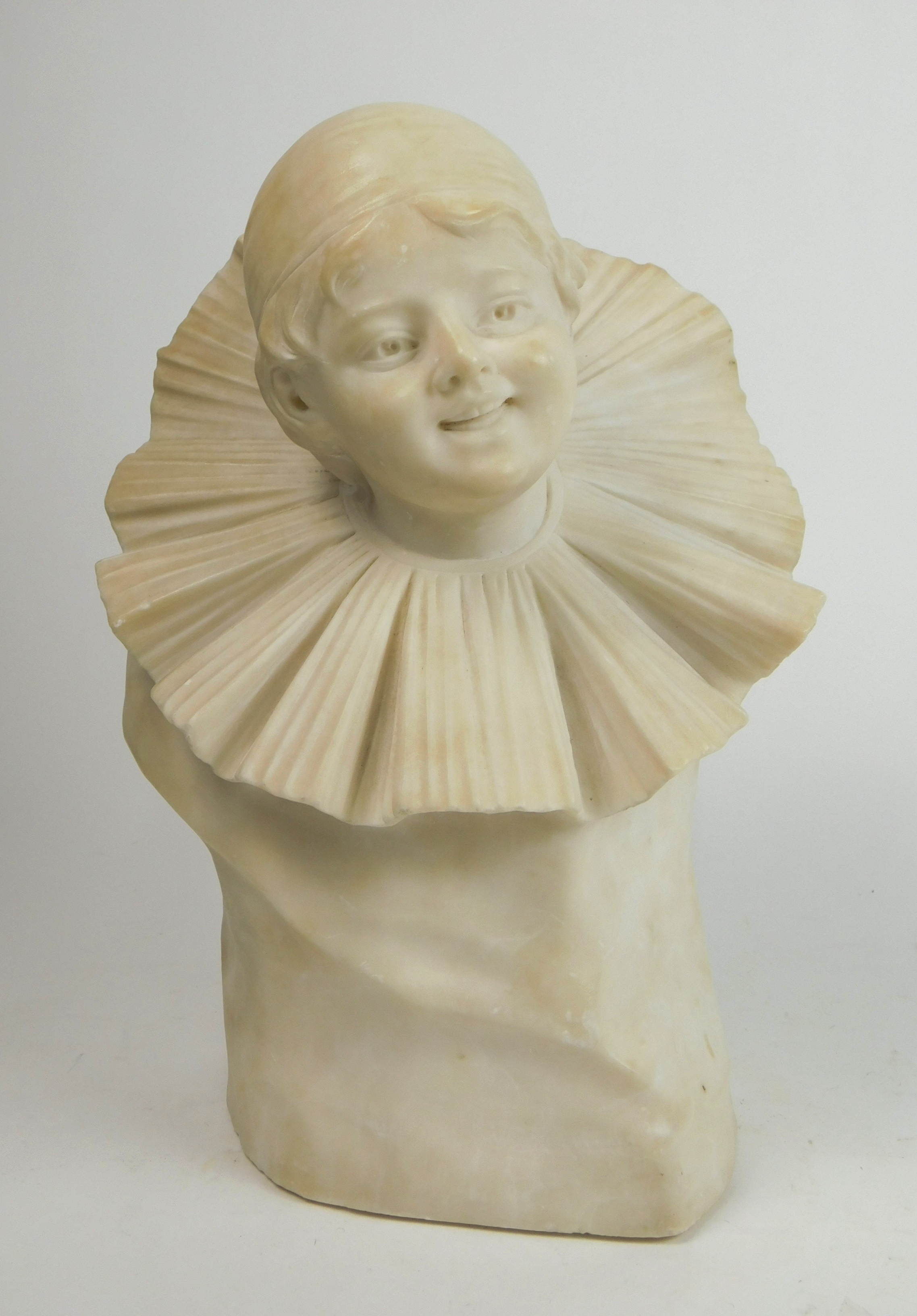 Appraisal: Marble bust of Pierrot good condition ''