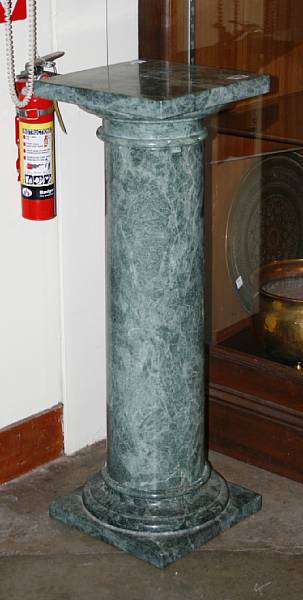 Appraisal: A Verde Antiquo marble pedestal height in