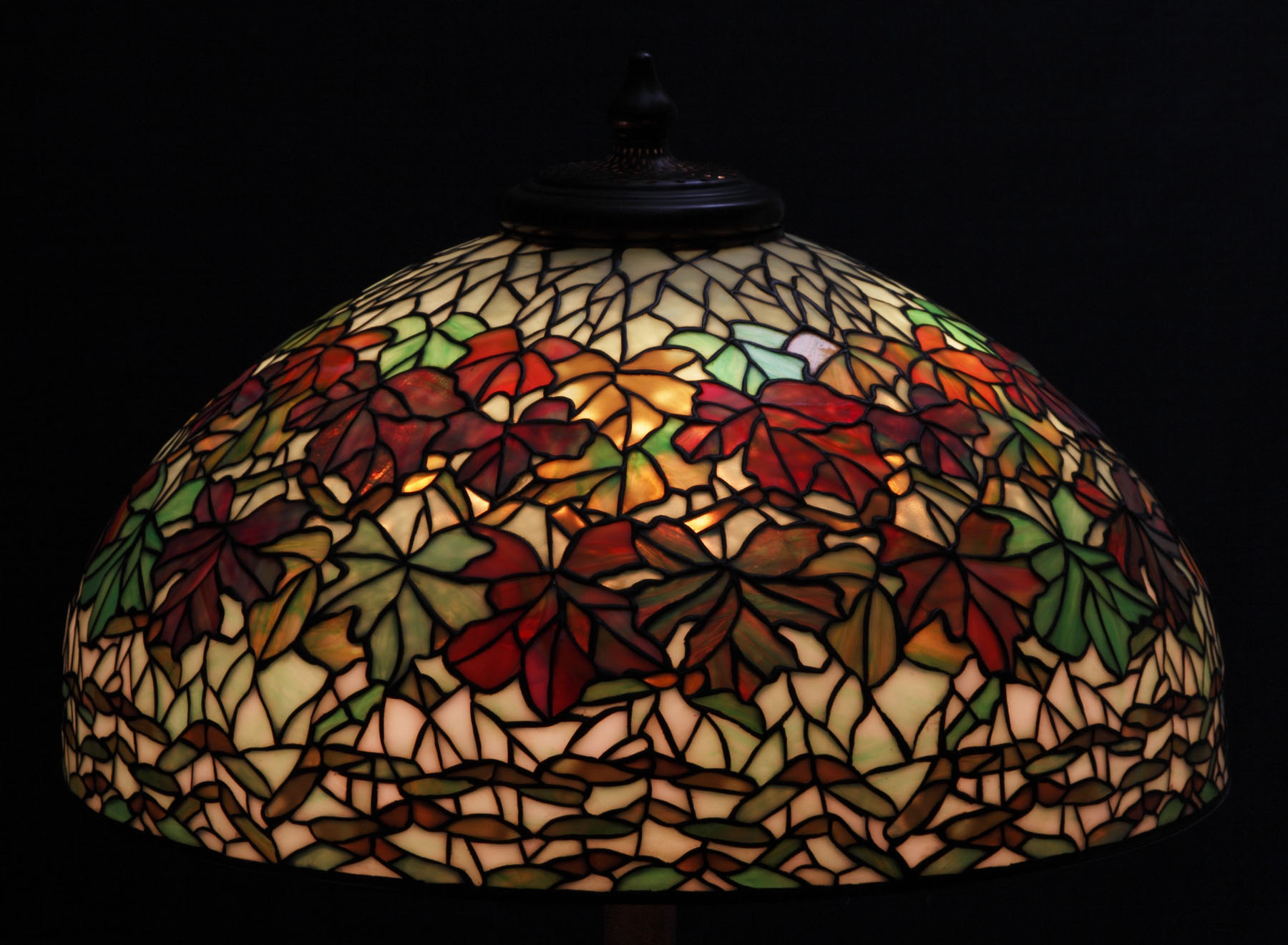 Appraisal: TIFFANY STUDIOS A FINE AND RARE MAPLE LEAF FlOOR LAMP