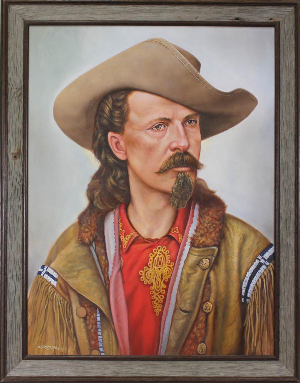 Appraisal: JERRY CRANDALL Arizona Colorado b acrylic on board Buffalo Bill