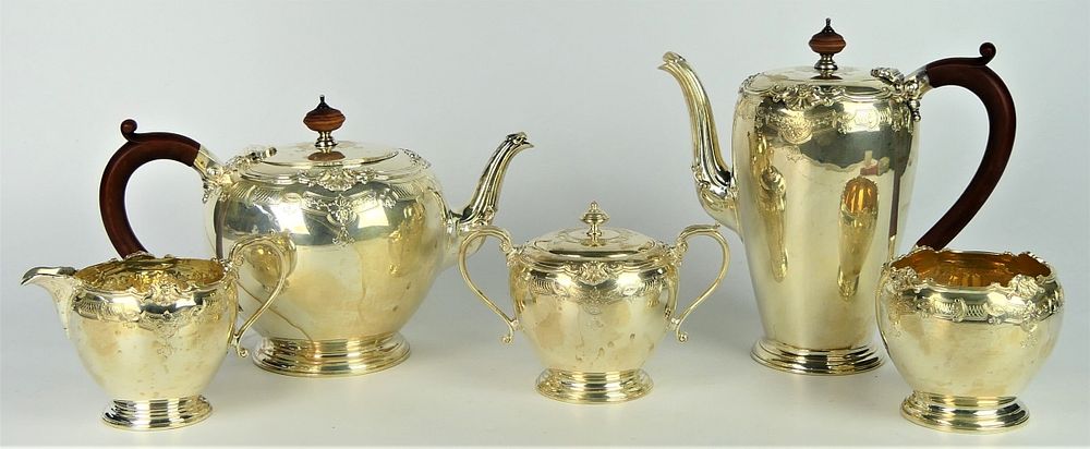 Appraisal: FABULOUS PIECE MID CENTURY ENGLISH TEA SET By the Addie