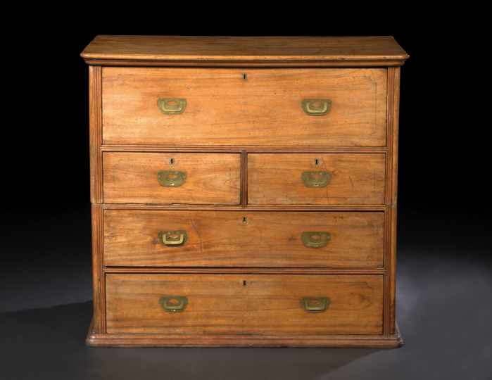 Appraisal: Victorian Mahogany Campaign-Style Chest third quarter th century in two