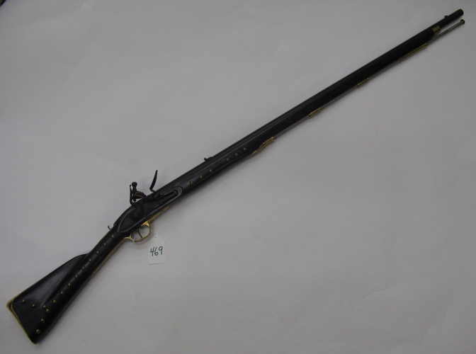 Appraisal: BROWN BESS STYLE FLINTLOCK BLACK POWDER MUSKET caliber round smooth