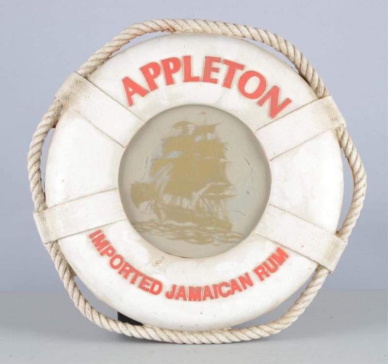 Appraisal: Appleton Imported Jamaican Rum Hanging Sign This nautical lifesaver sign