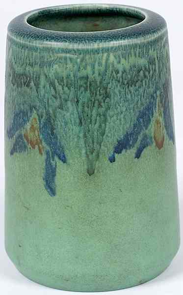 Appraisal: Rookwood Painted Matte Vase American a cylindrical Rookwood vase with