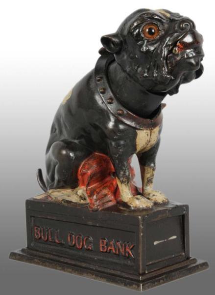 Appraisal: Cast Iron Bull Dog Mechanical Bank Description Manufactured by J