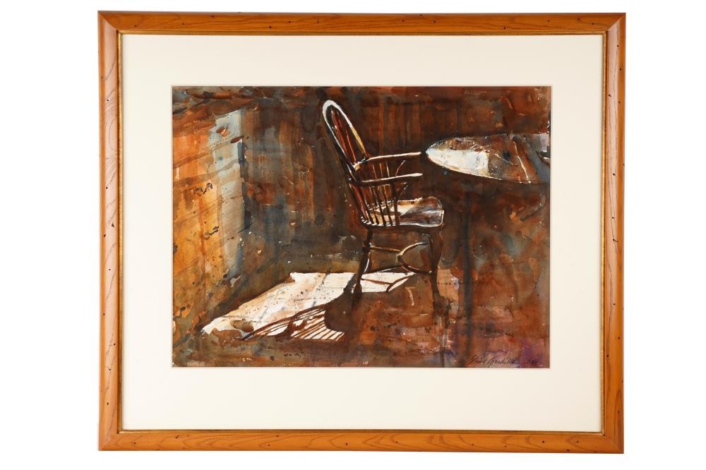 Appraisal: SHIRL GOEDIKE B SUNLIT INTERIOR watercolor on paper signed and