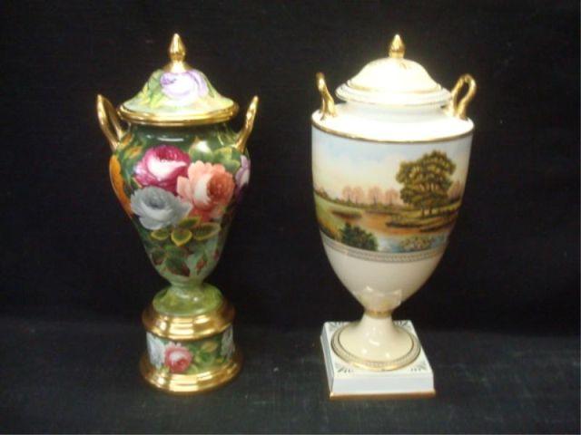 Appraisal: WEDGWOOD Porcelain Lidded and Decorated Urns From a Yonkers home