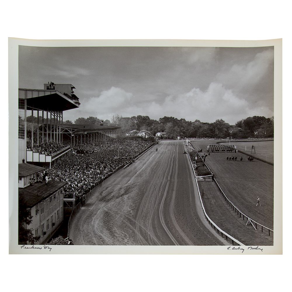 Appraisal: A Aubrey Bodine Preakness Day American - Gelatin silver print