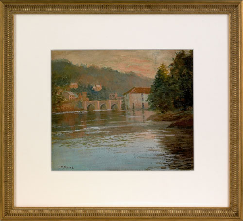 Appraisal: Frank Montague Moore American - watercolor canal scene signed lower