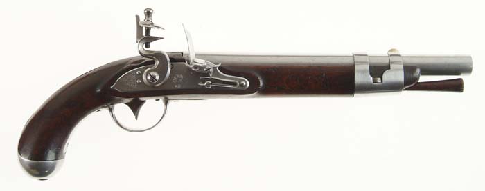 Appraisal: RARE SPRINGFIELD MODEL FLINTLOCK MARTIAL PISTOL Cal NSN - rnd