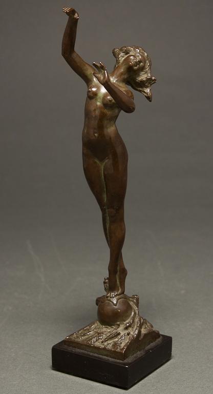 Appraisal: Louis Chatel Rosenthal Russian American - Nymph patinated bronze figure