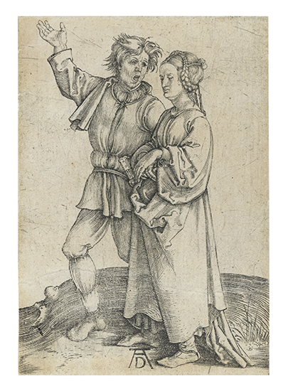 Appraisal: ALBRECHT D RER The Peasant and his Wife Engraving circa